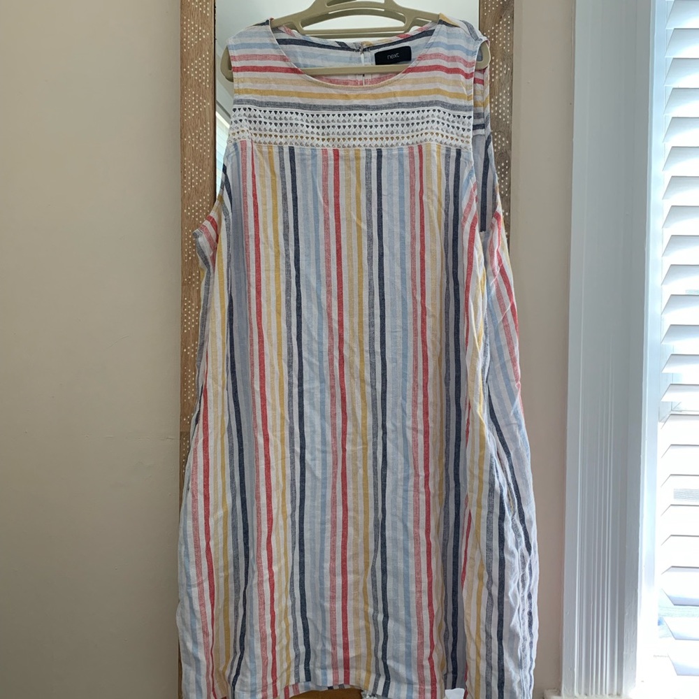 Cute, comfortable and colorful linen sheath dress